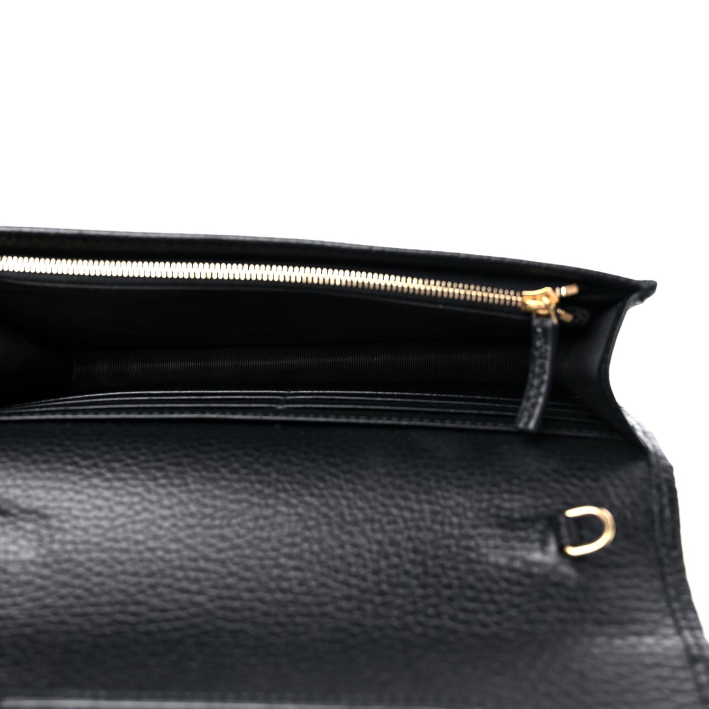 Calfskin Mini GG Marmont Chain Wallet Black