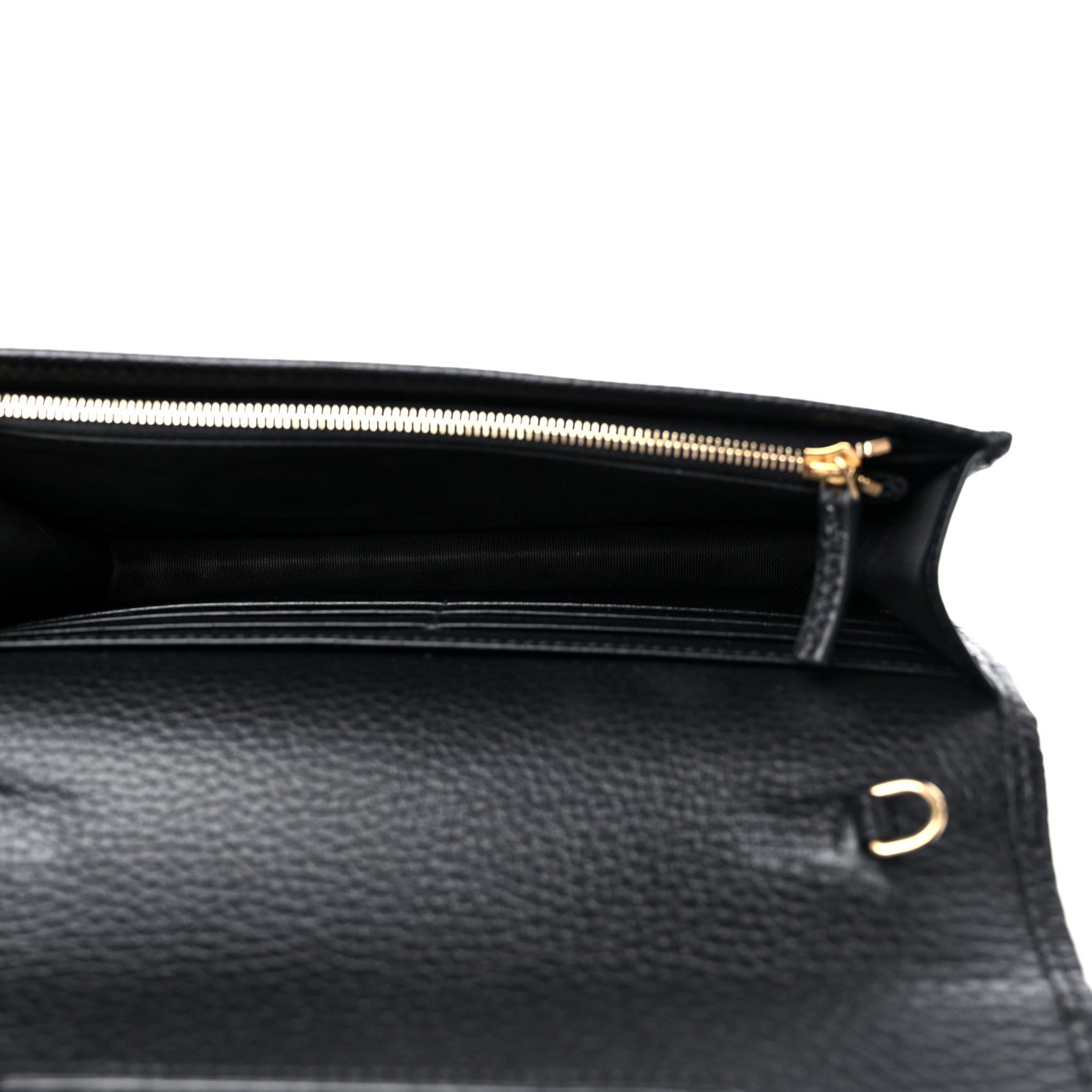 Gucci Calfskin Mini GG Marmont Chain Wallet Black 5 of 10