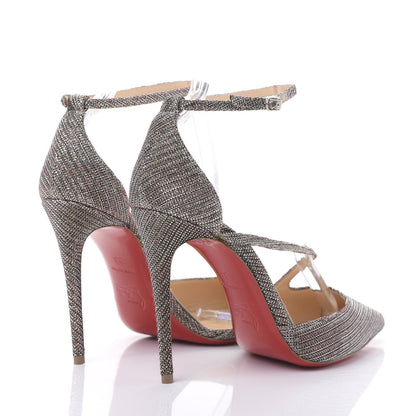 Christian Louboutin Glitter Chain Fliketta 100 Pumps 36 Roche 4 of 8