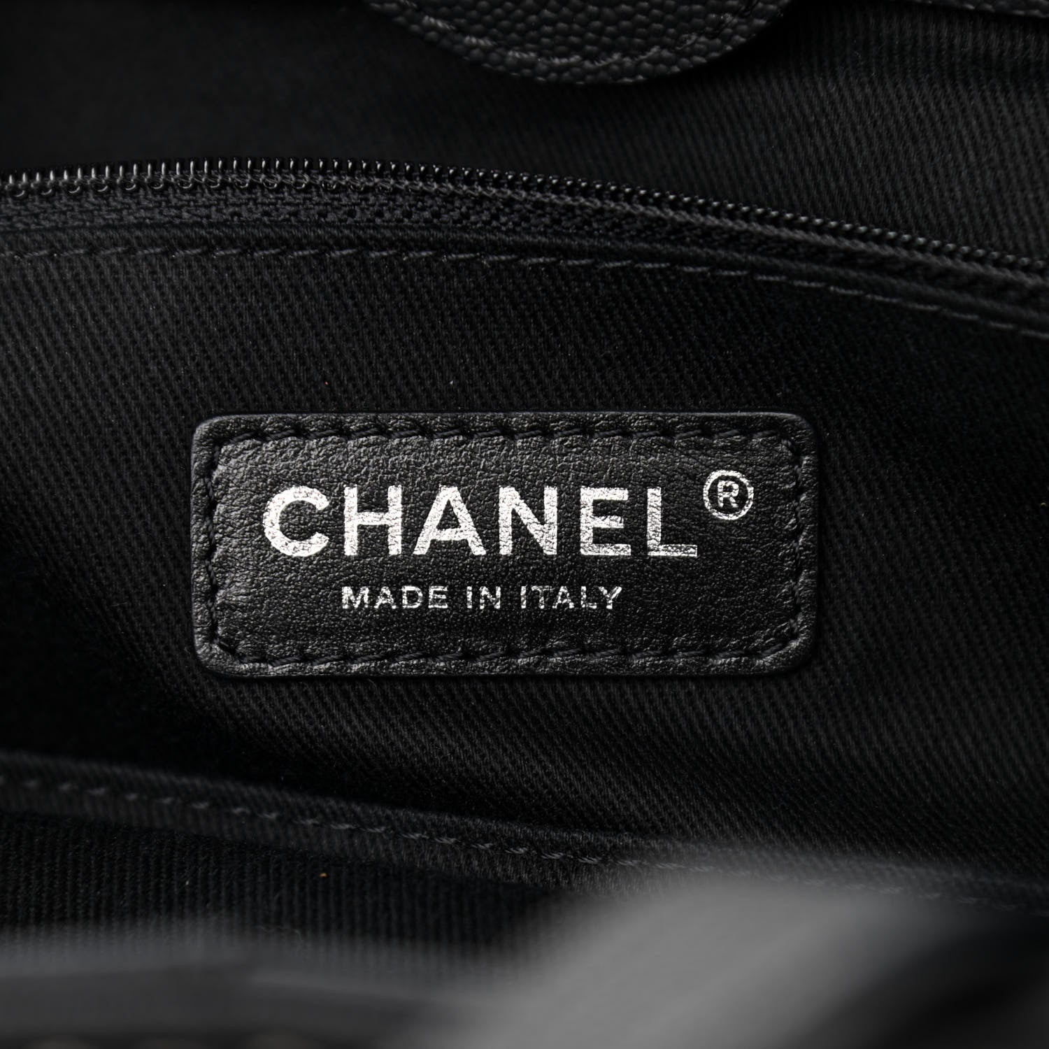 Chanel Grained Calfskin Small Coco Eyelets Shopping Tote Black 6 of 10