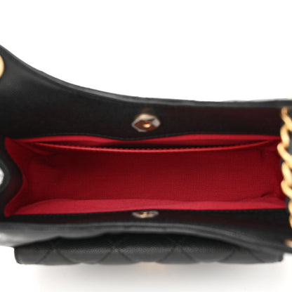 Chanel Caviar Quilted Small Wavy CC Hobo Black 5 of 11