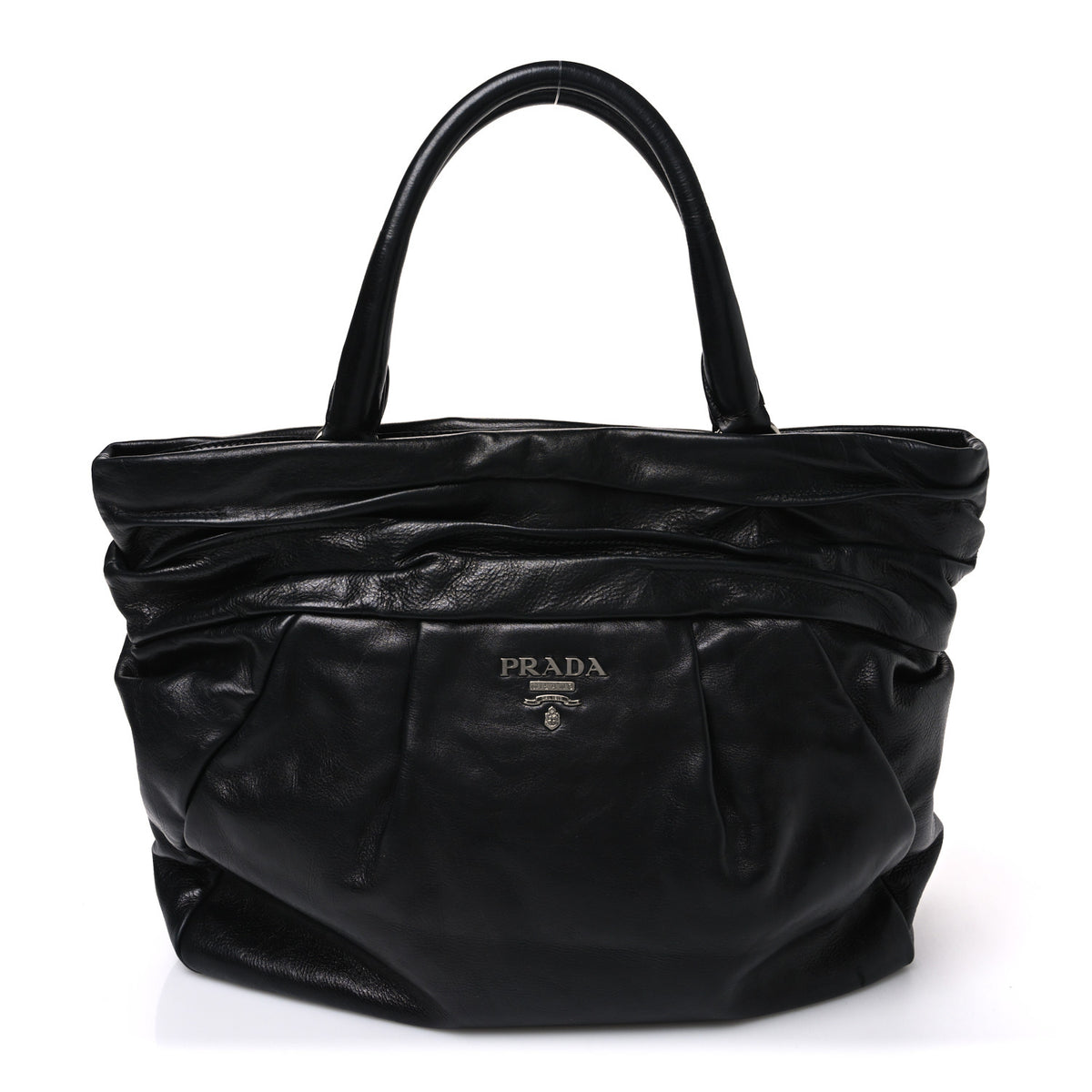 Nappa Frills Tote Black