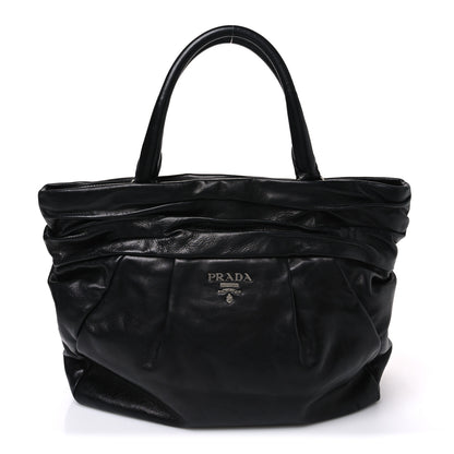 Prada Nappa Frills Tote Black 1 of 10