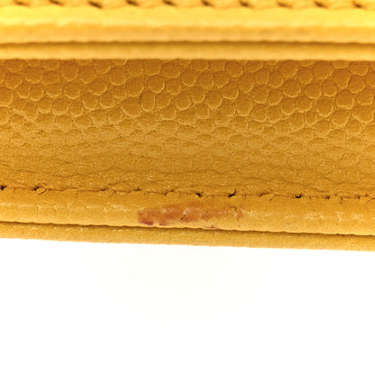 Chanel Caviar Sevruga Wallet on Chain WOC Yellow 13 of 15