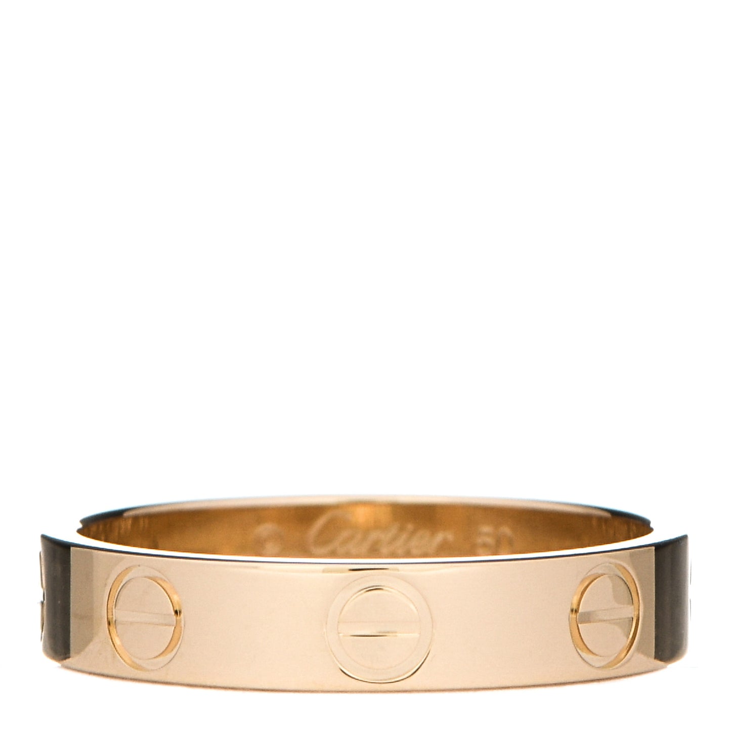 18K Yellow Gold 3.5mm LOVE Wedding Band Ring 50 5.25