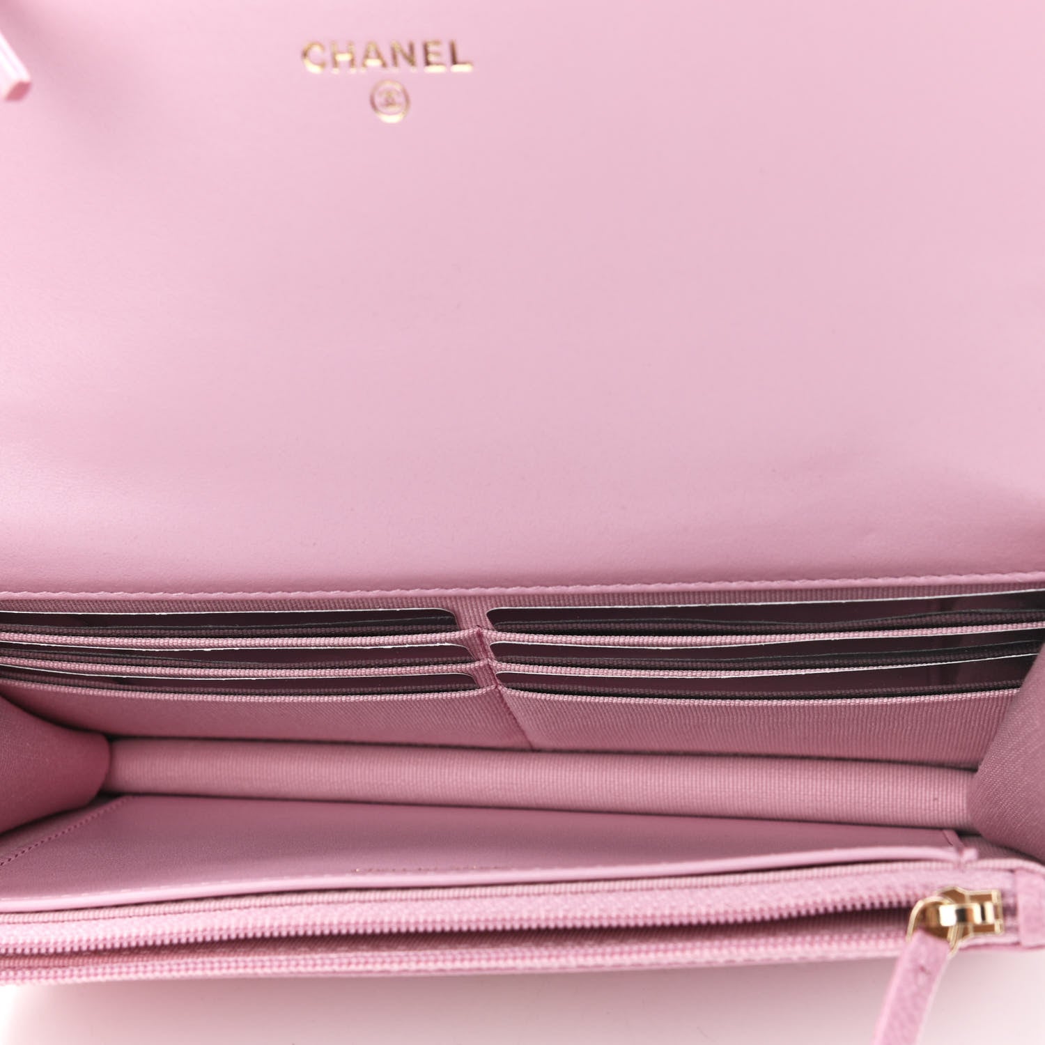 Chanel Shiny Caviar Quilted Pick Me Up Wallet On Chain WOC Pink 7 of 12