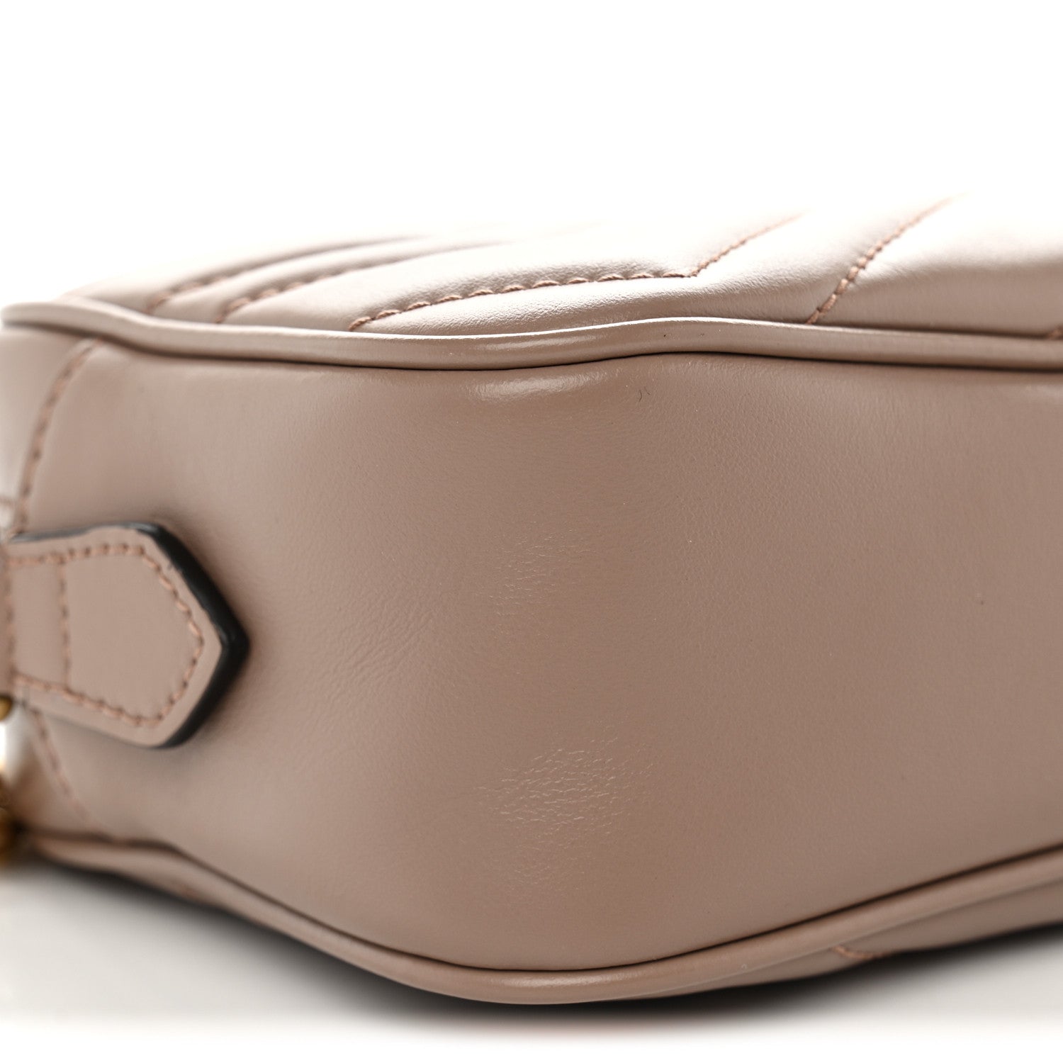 Gucci Calfskin Matelasse Mini GG Marmont Camera Bag Porcelain Rose 9 of 11