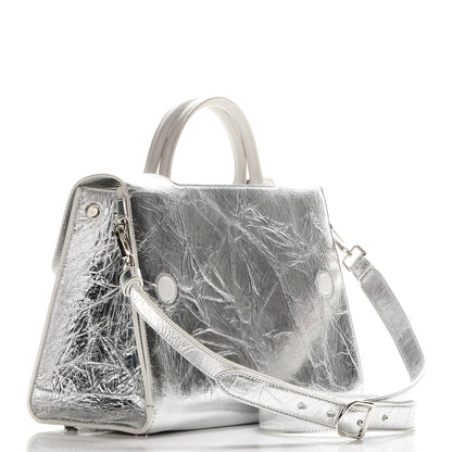 Christian Dior Metallic Calfskin Medium Diorever Flap Silver 9 of 16