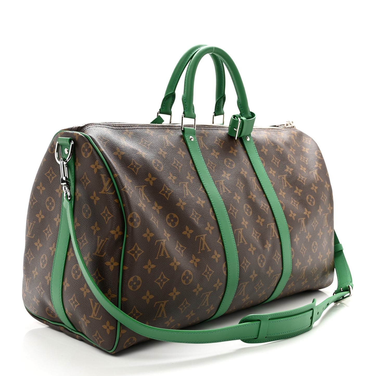 Monogram Macassar LV Colormania Keepall Bandouliere 50 Green