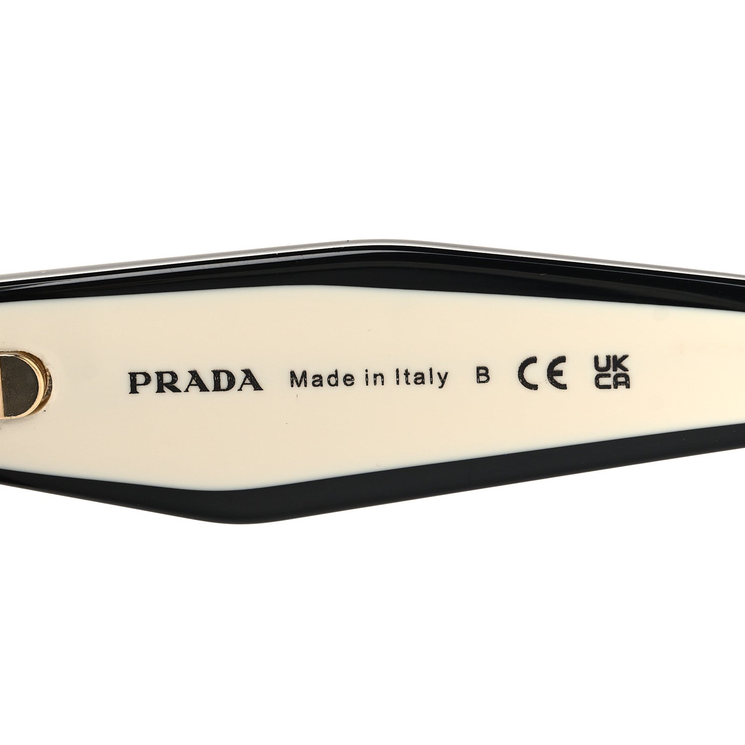 Prada Acetate Sunglasses SPR 15W Black White 5 of 7