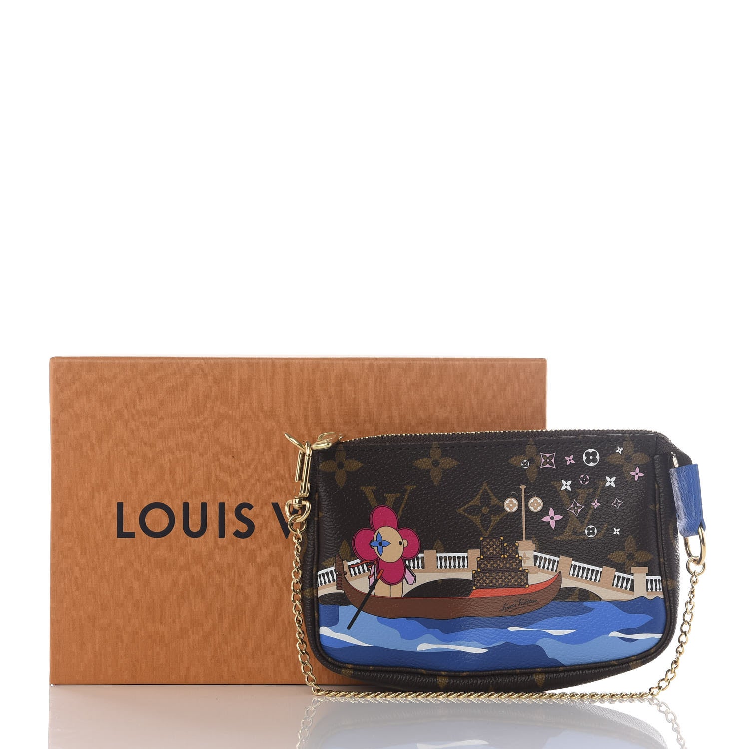 Louis Vuitton Monogram 2019 Christmas Animation Mini Venice Pochette Accessories Blue 8 of 8