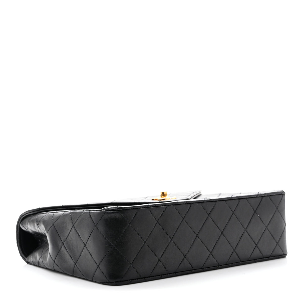 Chanel Lambskin Diamond Stitch Envelope Single Flap Black 4 of 9