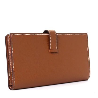 Hermes Epsom Bearn Gusset Wallet Gold 3 of 8