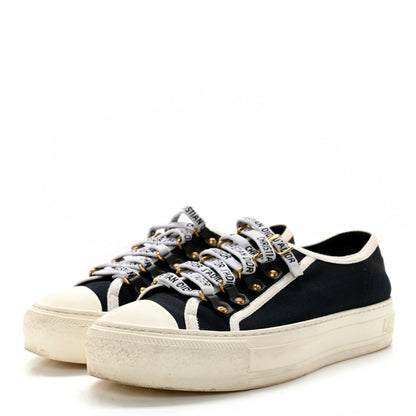 Christian Dior Canvas Dot Walk'N'Dior Low Top Sneakers 35.5 Black 3 of 13
