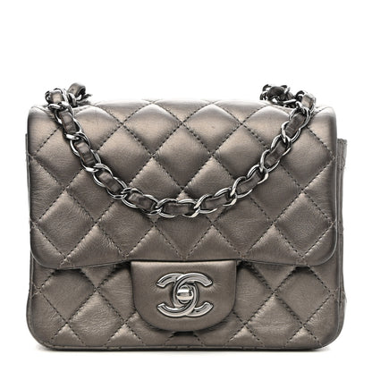 Chanel Metallic Calfskin Quilted Mini Square Flap Bronze 1 of 8