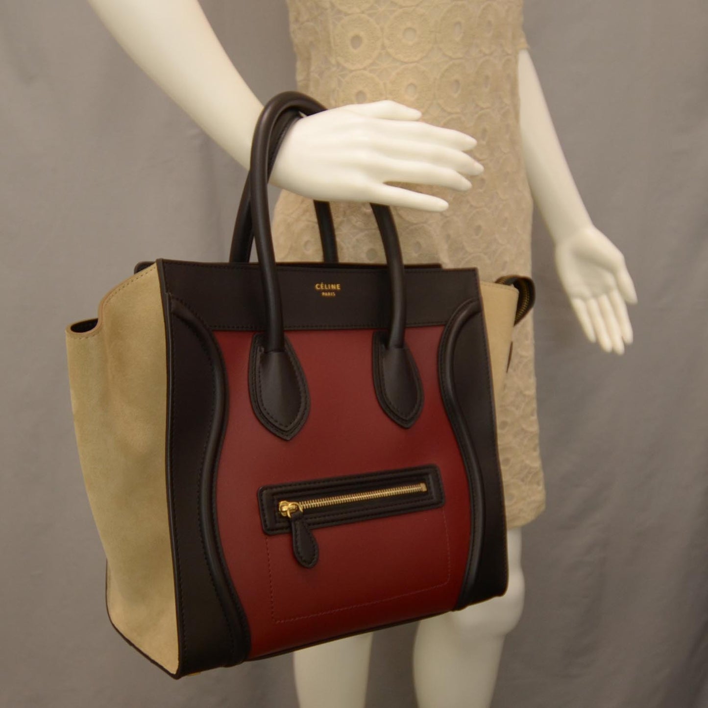 Smooth Calfskin Mini Tri-Color Luggage