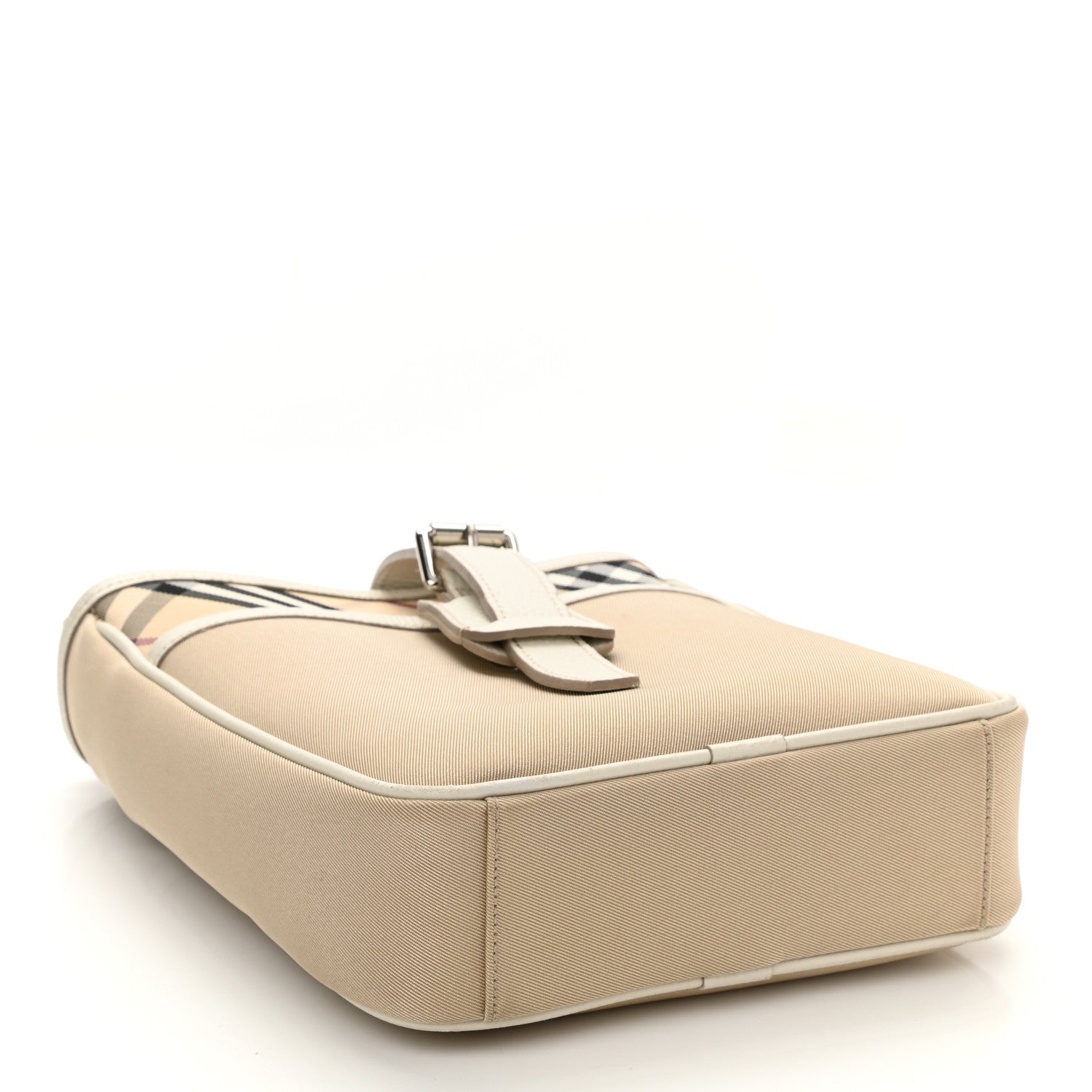 Burberry Canvas Haymarket Check Messenger Bag Beige 4 of 7