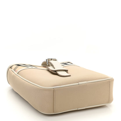 Burberry Canvas Haymarket Check Messenger Bag Beige 4 of 7
