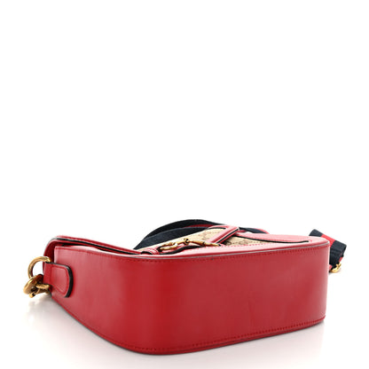 Gucci Monogram Ruinart Calfskin Medium Lady Web Shoulder Bag Beige Ebony Hibiscus Red 4 of 12