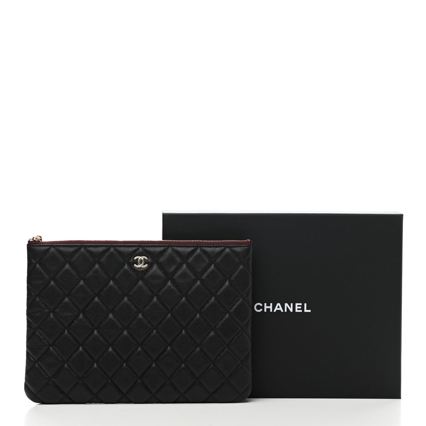 Caviar Quilted Medium Cosmetic Case Black