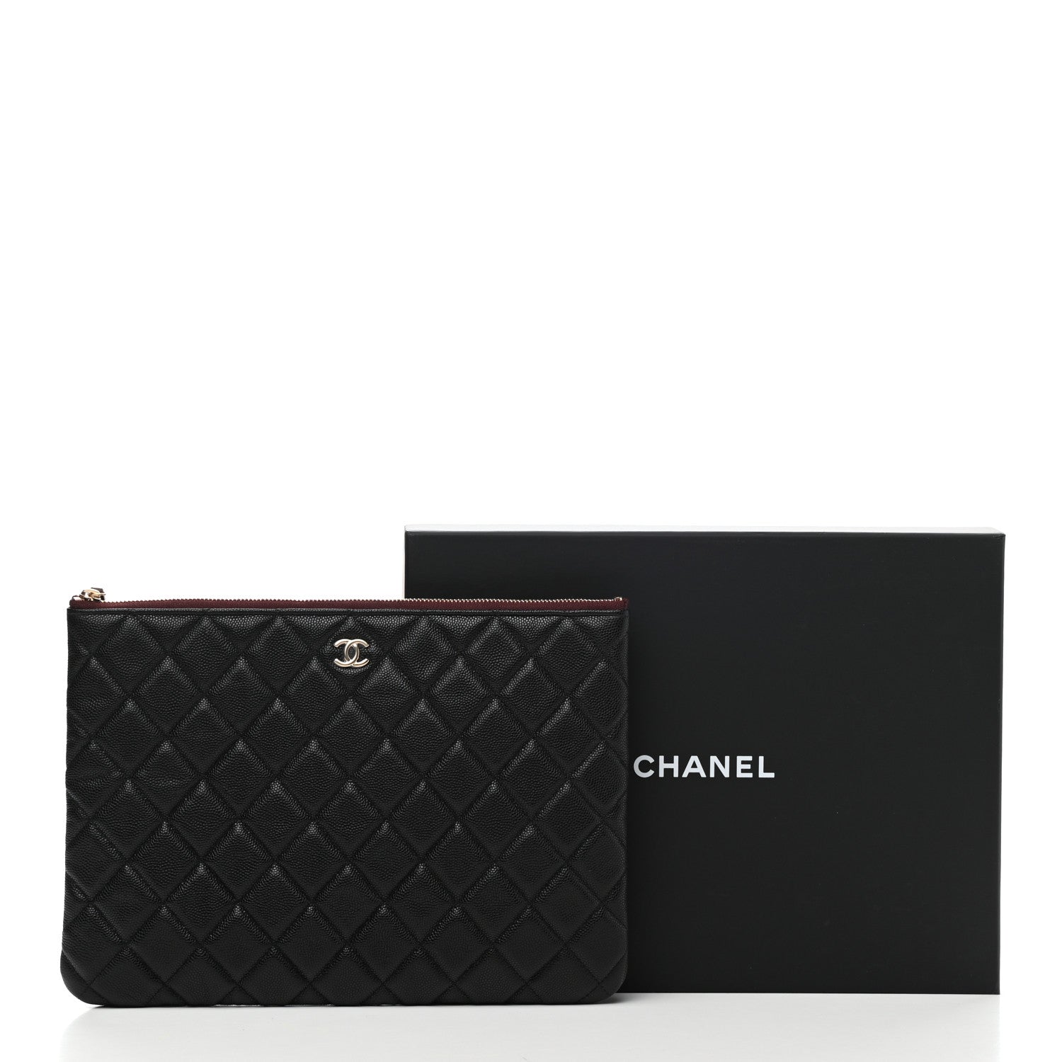 Chanel Caviar Quilted Medium Cosmetic Case Black 8 of 8