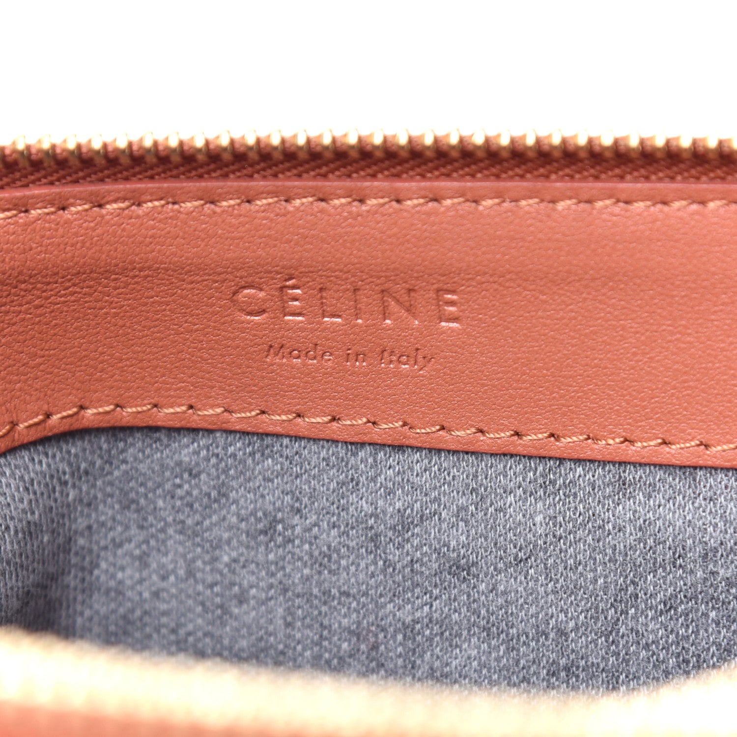 Celine Lambskin Small Trio Crossbody Bag Tan 6 of 9
