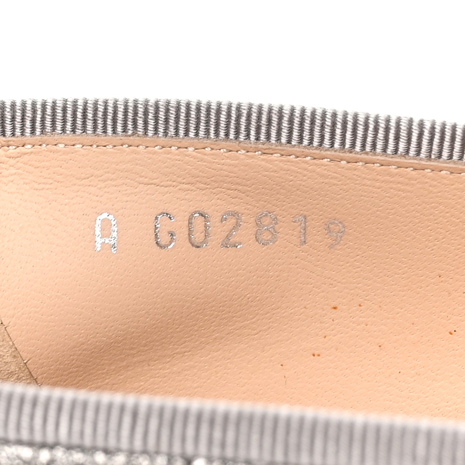 Chanel Metallic Laminated Lambskin Calfskin CC Cap Toe Ballerina Flats 37.5 Argen Black 9 of 10