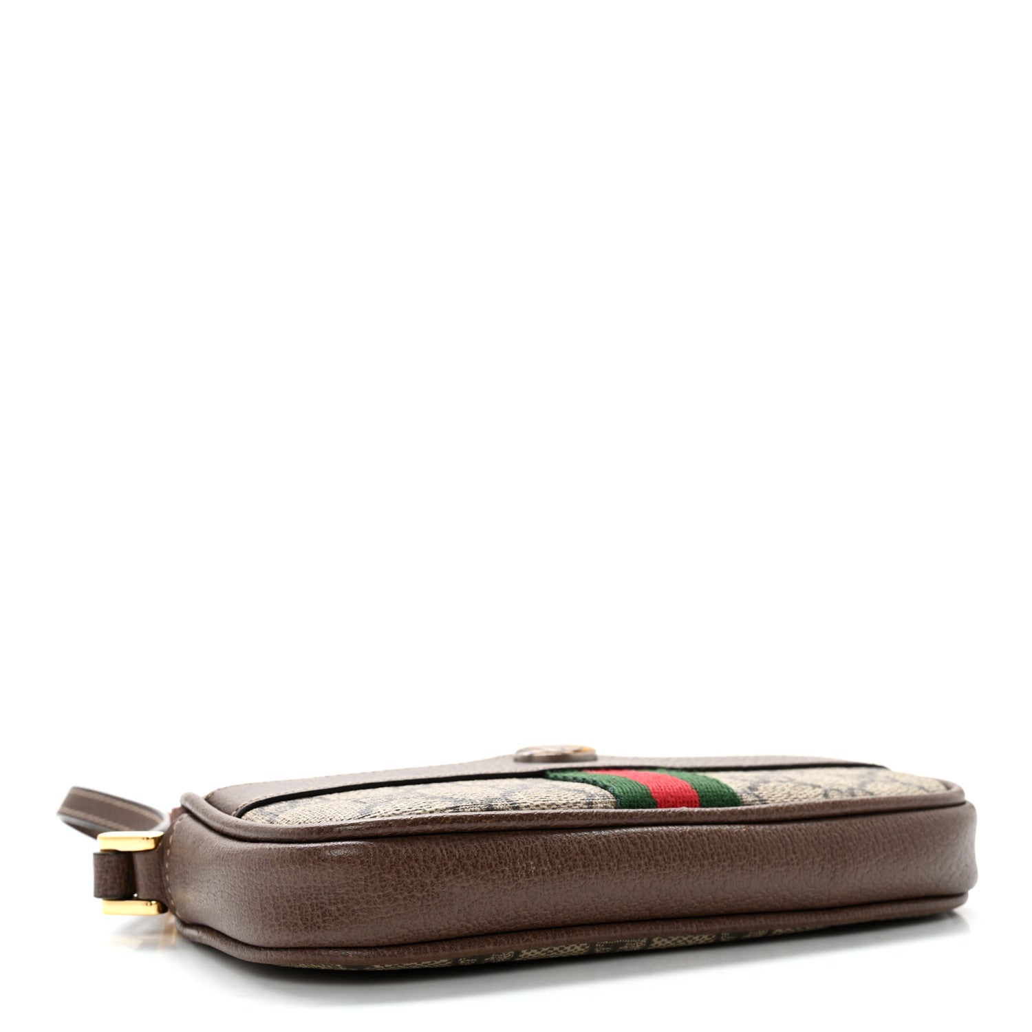 Gucci GG Supreme Monogram Ophidia Phone Case Wristlet Brown 4 of 10