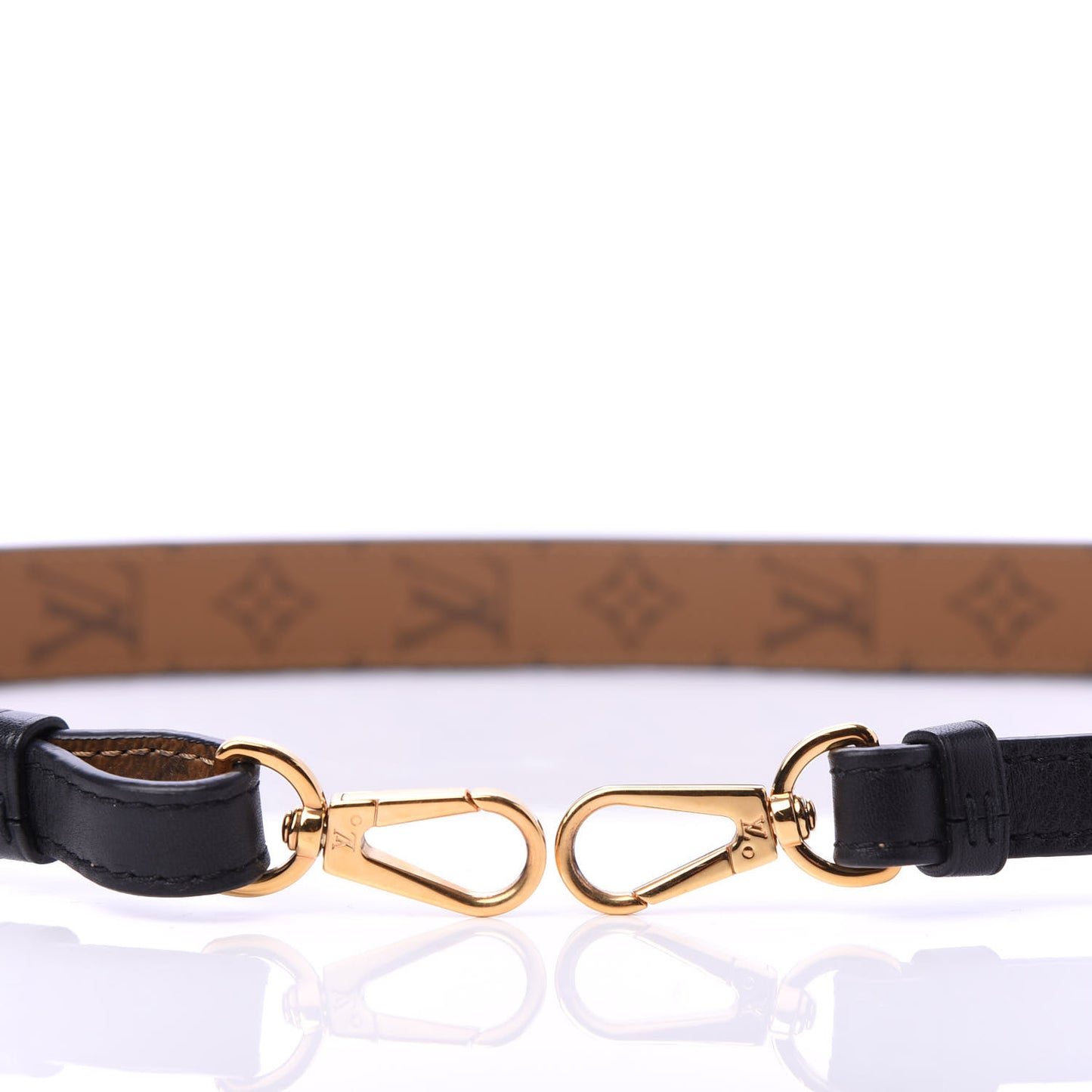 Reverse Monogram Bandouliere Shoulder Strap XL Black