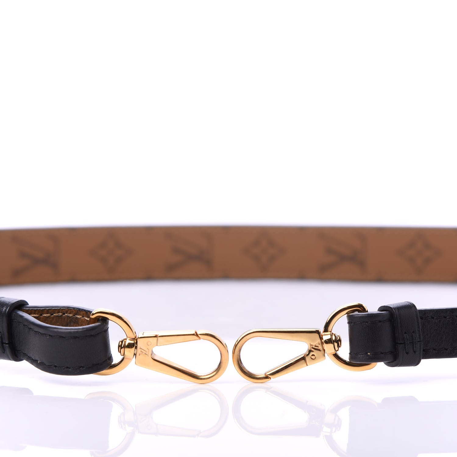 Louis Vuitton Reverse Monogram Bandouliere Shoulder Strap XL Black 3 of 4
