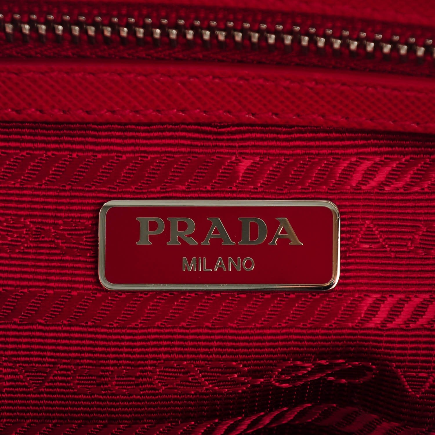 Prada Tessuto Nylon Saffiano Shoulder Bag Rosso 6 of 8