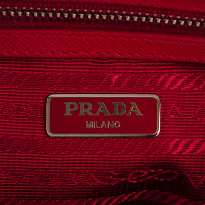 Prada Tessuto Nylon Saffiano Shoulder Bag Rosso 6 of 8