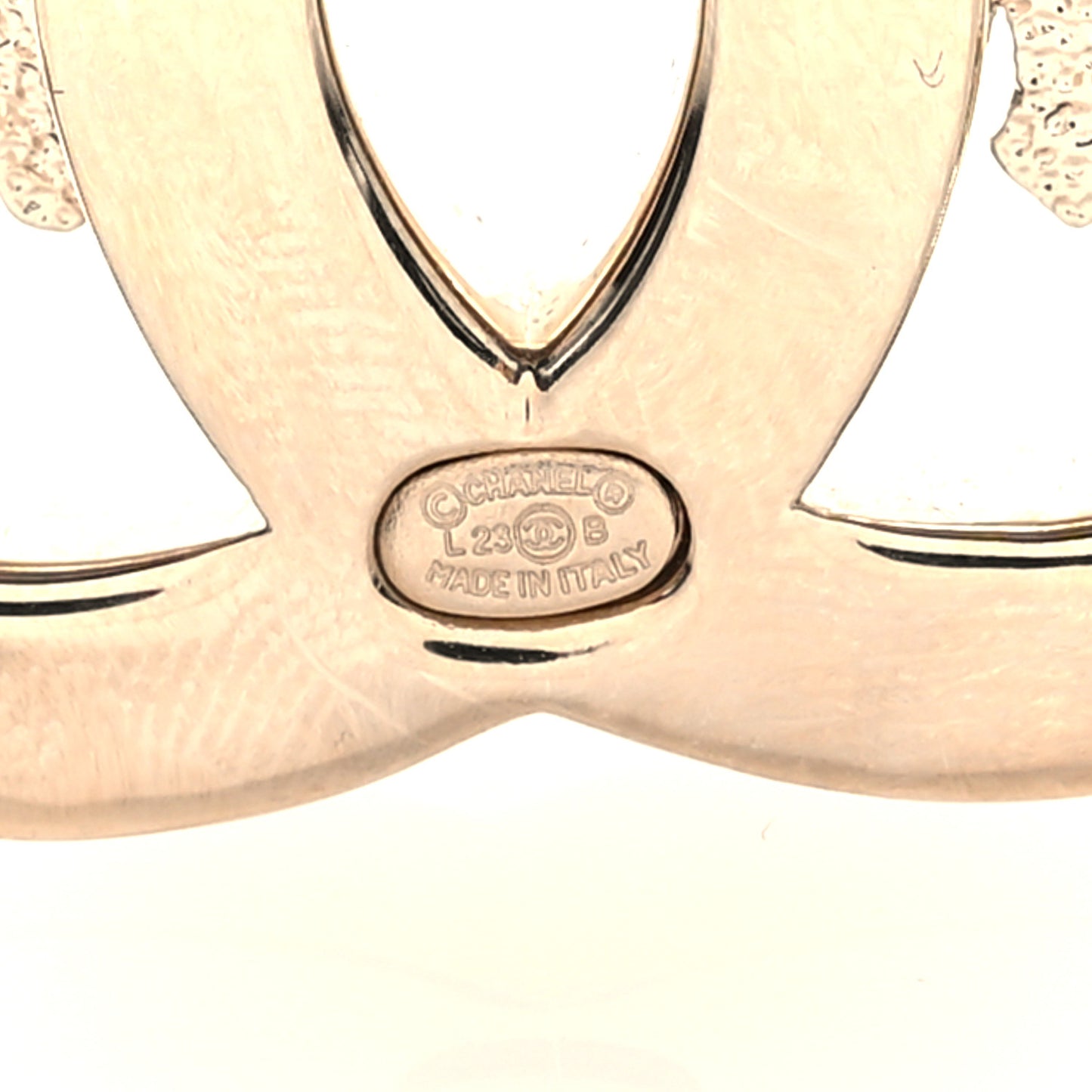 Graduated Pearl Crystal CC Brooch Gold