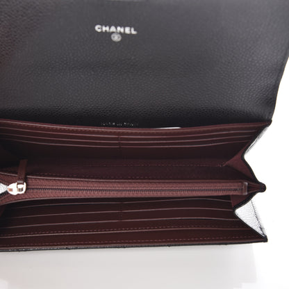 Chanel Caviar Quilted Large Gusset Flap Wallet Black 5 of 9