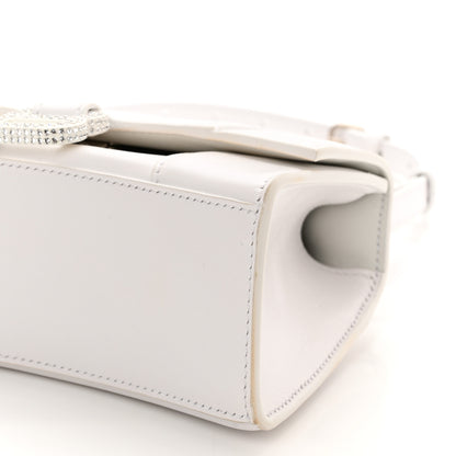 Balenciaga Shiny Box Calfskin Strass Hourglass Top Handle Bag XS White 10 of 10