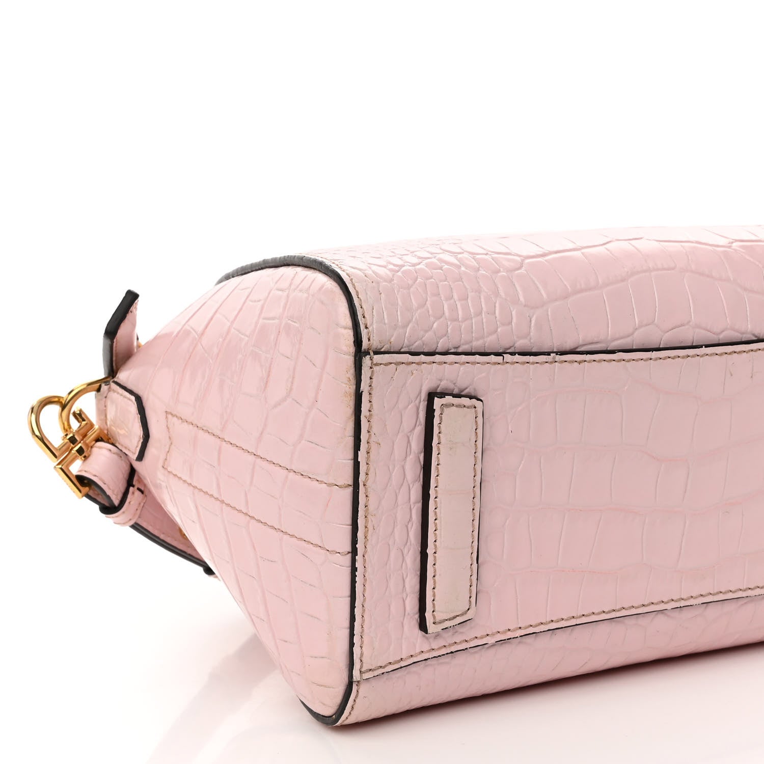 Givenchy Calfskin Crocodile Embossed Mini Antigona Pink 8 of 13