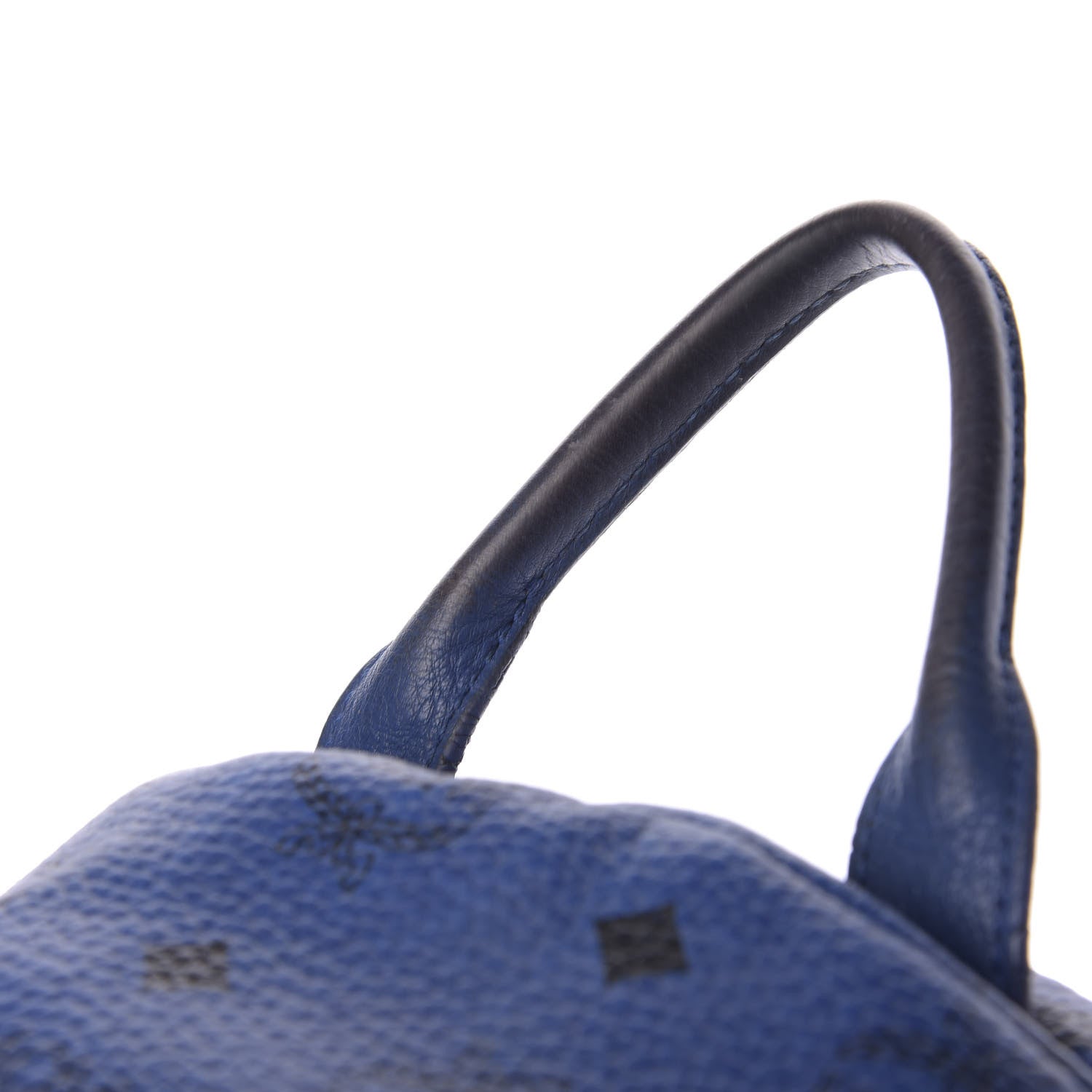 MCM Visetos Medium Side Stud Stark Backpack Blue 16 of 17