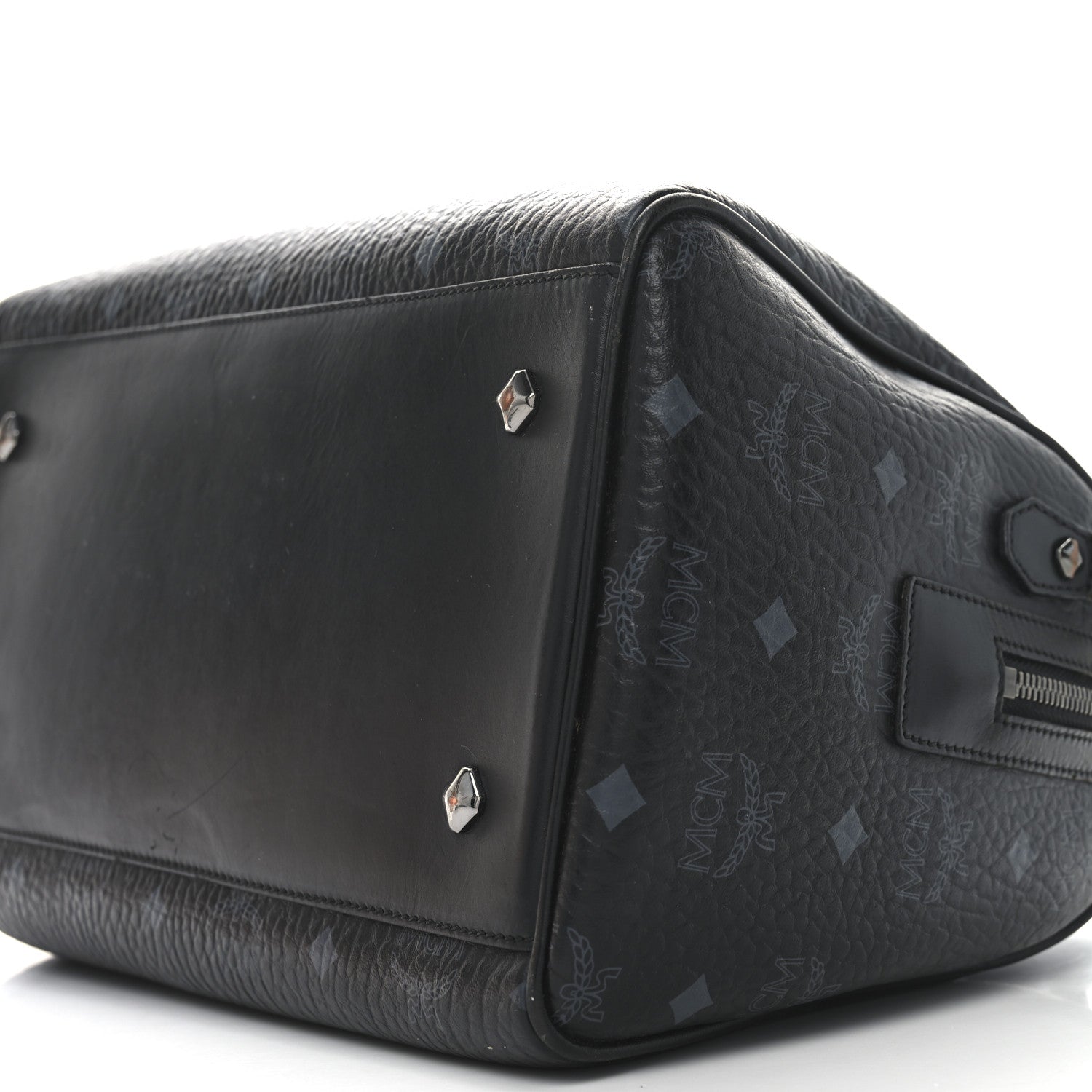 MCM Visetos Heritage Medium Boston Bag Black 9 of 9