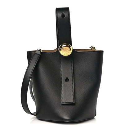 Loewe Soft Grained Calfskin Mini Pebble Bucket Bag Black 1 of 9