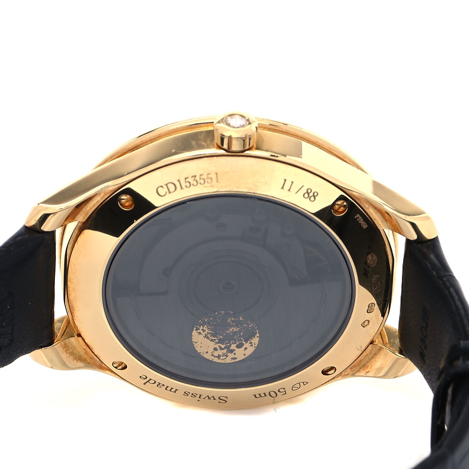 Christian Dior 18K Yellow Gold Alligator Diamond Bezel 36mm Dior VIII Montaigne Clair De Lune Automatic Watch 4 of 5