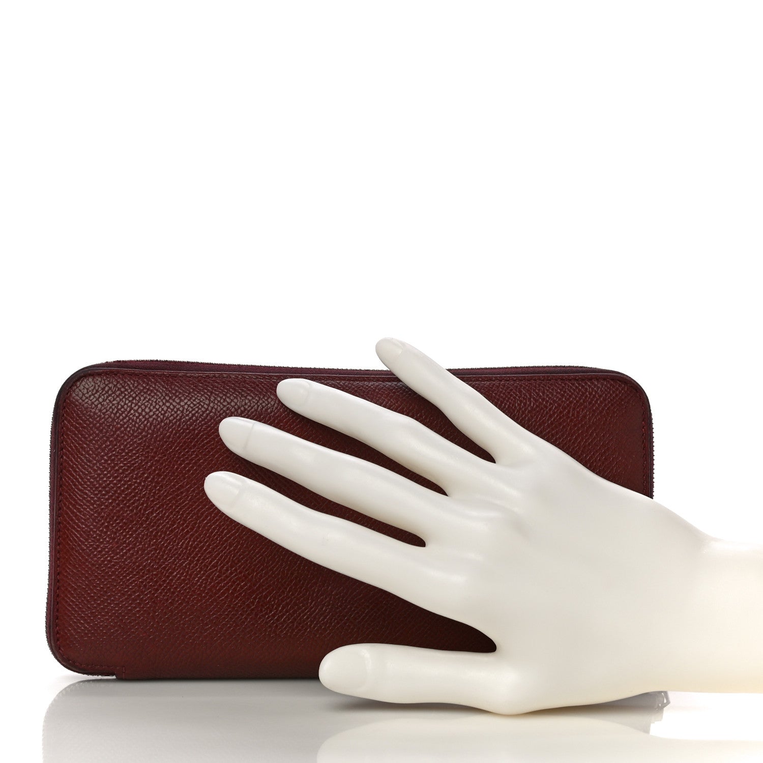 Hermes Epsom Silk'In Wallet Bordeaux 2 of 20