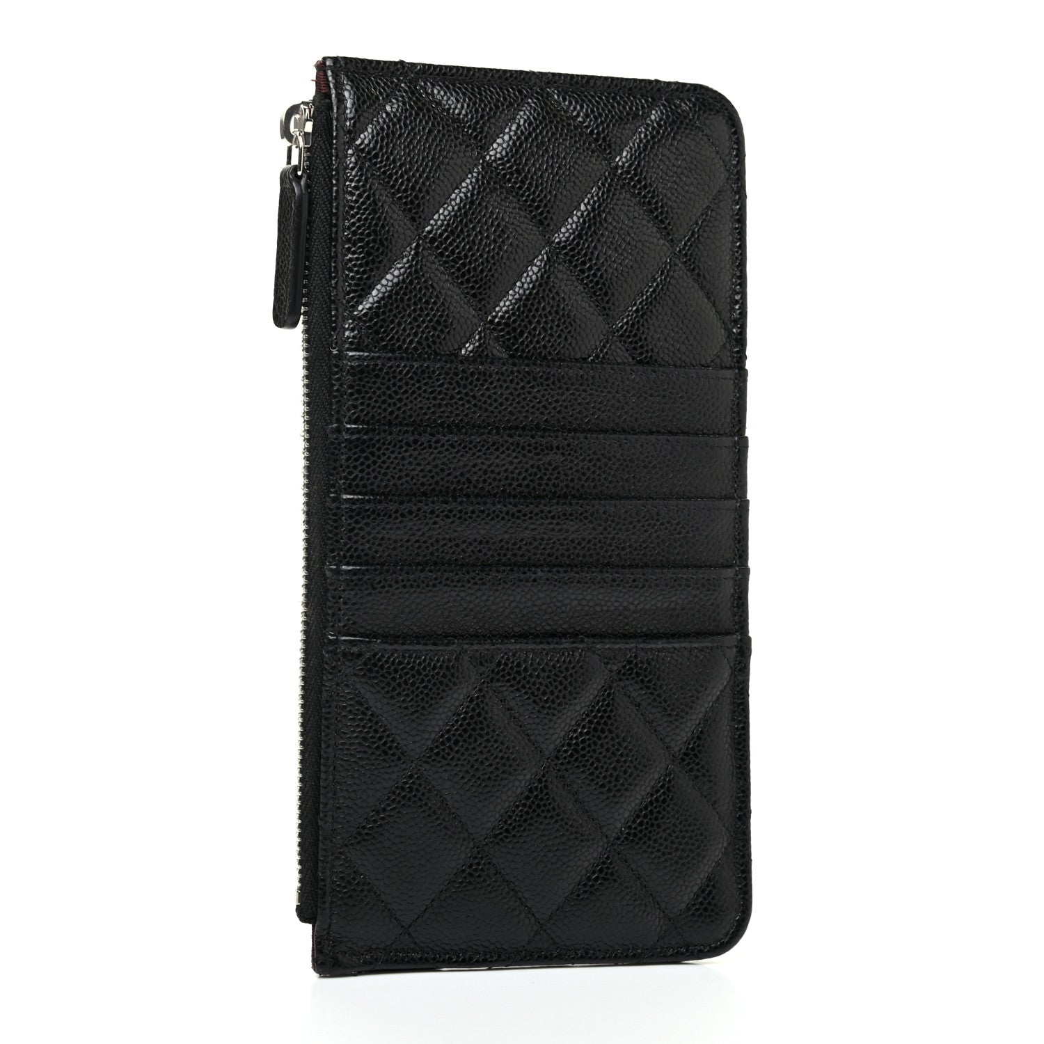 Chanel Caviar Quilted Classic Flat Wallet Pouch Black 3 of 8