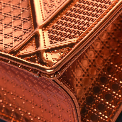Christian Dior Metallic Patent Micro-Cannage Small Diorama Flap Bag Orange 11 of 14
