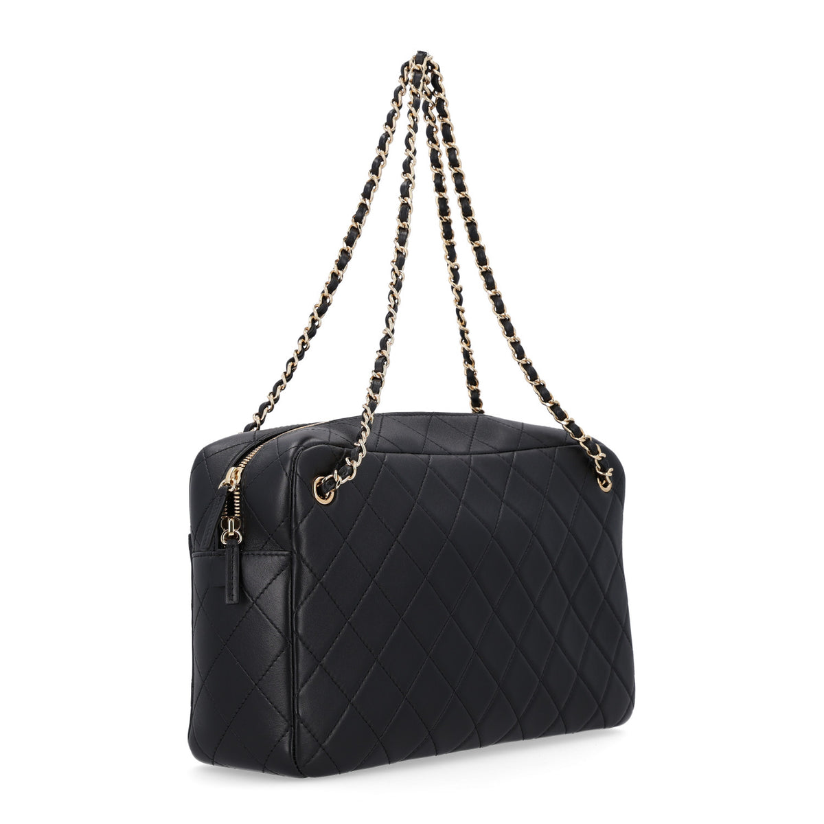 Chanel Lambskin Quilted Camerissimo Camera Case Black 3 of 11