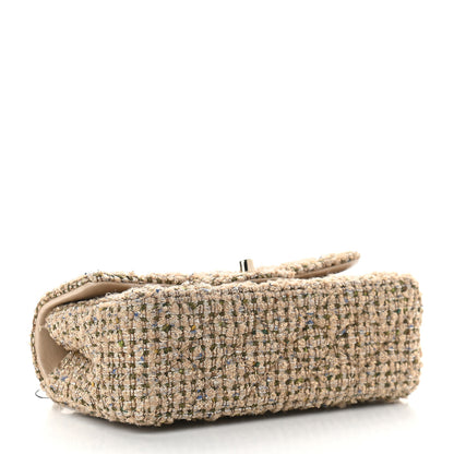 Chanel Tweed Quilted Mini Rectangular Flap Beige 4 of 9