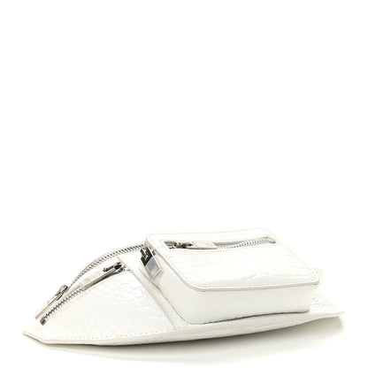Alexander Wang Crocodile Embossed Patent Mini Top Handle Attica Belt Bag White 4 of 11