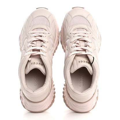 Gucci Calfskin Interlocking G Ripple Womens Platform Sneakers 36 Light Pink 2 of 10