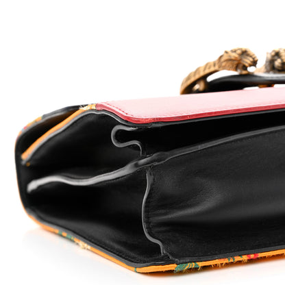 Gucci Satin Calfskin Bamboo Web Tokyo Print Medium Dionysus Top Handle Bag Giallo 10 of 12