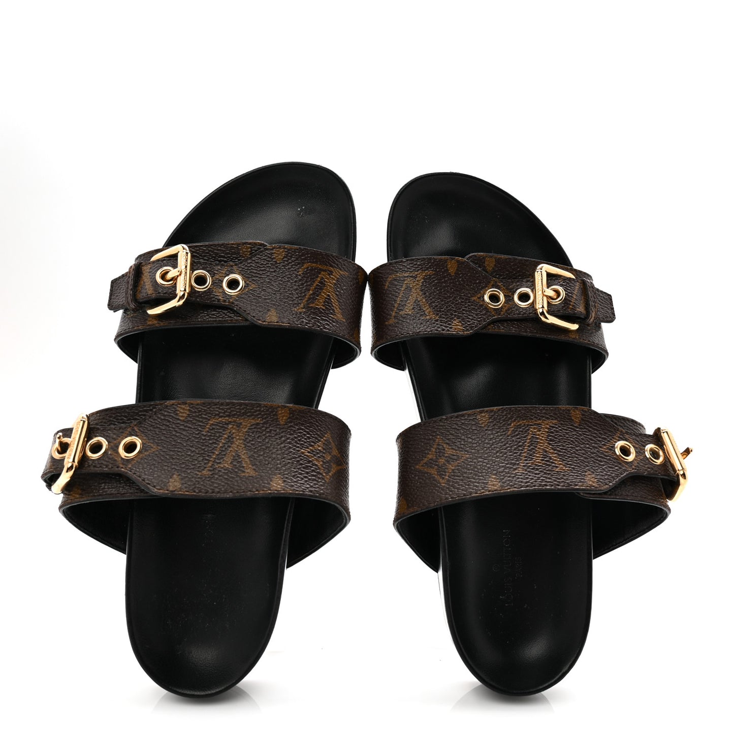 Monogram Bom Dia Mule Sandals 36 Black