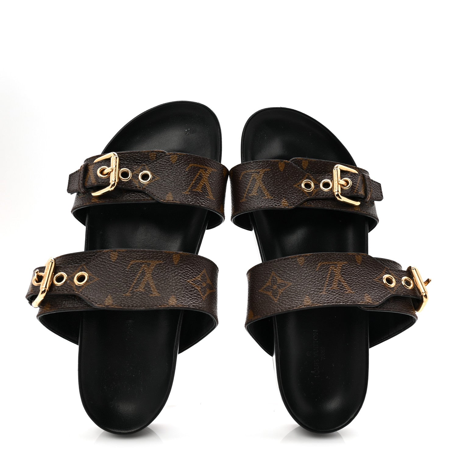 Louis Vuitton Monogram Bom Dia Mule Sandals 36 Black 5 of 9
